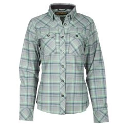 Klim Women's Upland Flannel Shirt -Motorcycle Equipment 3681 000 Monument 20Gray 20 20Wintermint 03