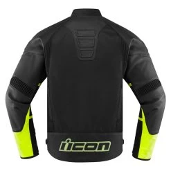 Icon Contra2 Leather Jackets 7 Icon Contra2 Leather Jackets -Motorcycle Equipment Contra2LeatherJacketHi VisYellowBack cd87c6a7 f877 4833 823a 030699014326
