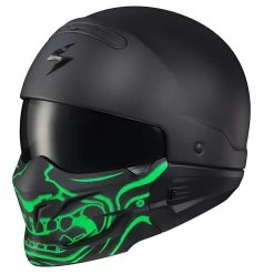 Scorpion Covert Face Mask - Samurai -Motorcycle Equipment Covert SamuraiMask MatteGreen 34Side