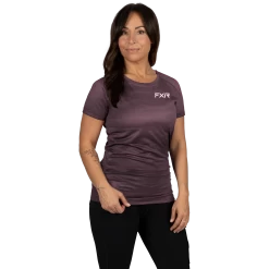 Exhale Active Women's T-shirt -Motorcycle Equipment ExhaleActive TShirt W MutedGrapeCamoDustyLilac 231419 8487 front