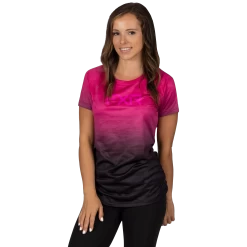 Exhale Active Women's T-shirt -Motorcycle Equipment ExhaleActive TShirt W RaspBlack 231419 9010 front