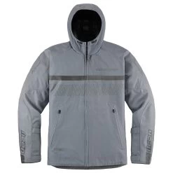 Icon PDX3 Rain Jackets -Motorcycle Equipment PDX3JacketGreyFront