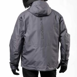 Icon PDX3 Rain Jackets -Motorcycle Equipment PDX3Jacket Grey Back