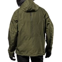 Icon PDX3 Rain Jackets -Motorcycle Equipment PDX3Jacket Olive Back