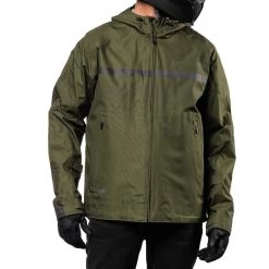 Icon PDX3 Rain Jackets -Motorcycle Equipment PDX3Jacket Olive Front