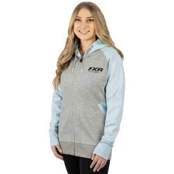 Throttle Women's Hoodie -Motorcycle Equipment Throttle Hoodie W IceGreyHeather 222210 4307 front