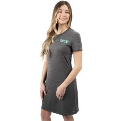 Track Tech Women's T-shirt Dress -Motorcycle Equipment TrackTech Dress W CharcoalHeatherSeafoam 2222150659 front