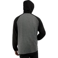 Trainer Lite Tech Pullover Hoodie -Motorcycle Equipment TrainerLiteTech PO GreyHeatherBlack 222050 0710 back