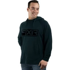 Trainer Lite Tech Pullover Hoodie -Motorcycle Equipment TrainerLiteTech PO SteelBlack 222050 0310 front