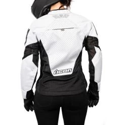 Icon Mesh AF Women's Jacket -Motorcycle Equipment WmnsMeshAfWhiteBack